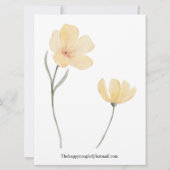 Uitnodiging tot weduwschap met Gele Vloer (Achterkant)