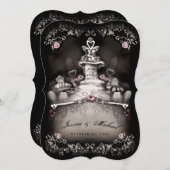 Uitnodiging tot weduwschap met halloween Cemetery  (Voorkant / Achterkant)