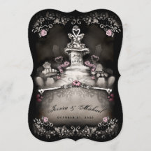 Uitnodiging tot weduwschap met halloween Cemetery 