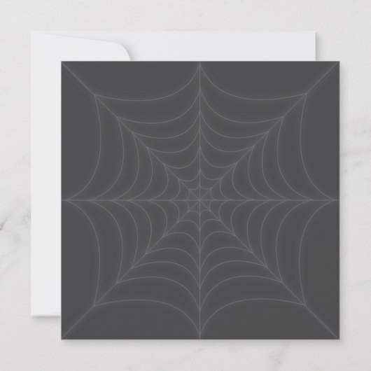 Uitnodiging tot weduwschap met Halloween Spider (Achterkant)