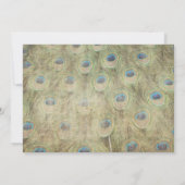 Uitnodiging tot weduwschap met het kussen Peacock (Achterkant)