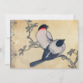  uitnodiging tot weduwschap met Japanse lovevogels (Achterkant)