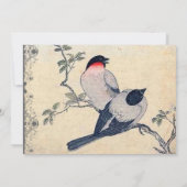  uitnodiging tot weduwschap met Japanse lovevogels (Achterkant)