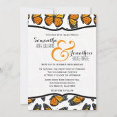 Uitnodiging tot weduwschap met Monarch Butterfly (Voorkant)