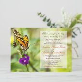 Uitnodiging tot weduwschap met Monarch Butterfly (Staand voorkant)