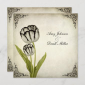 uitnodiging tot weduwschap met Parrot (Voorkant / Achterkant)