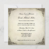 uitnodiging tot weduwschap met Parrot (Achterkant)