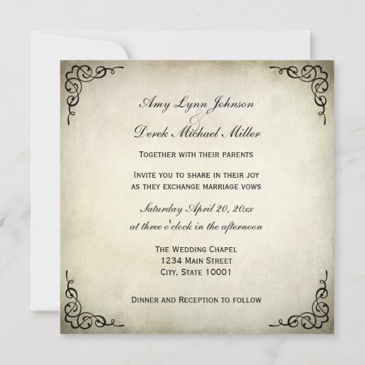 uitnodiging tot weduwschap met Parrot (Achterkant)