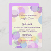 Uitnodiging tot weduwschap met pasteel Bubble (Voorkant / Achterkant)