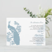 Uitnodiging tot weduwschap met Peacock (Staand voorkant)