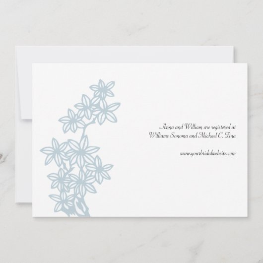 Uitnodiging tot weduwschap met Peacock (Achterkant)