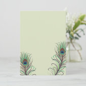 Uitnodiging tot weduwschap met Peacock (Staand voorkant)