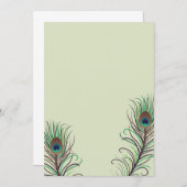 Uitnodiging tot weduwschap met Peacock (Voorkant / Achterkant)