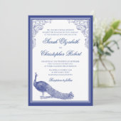 Uitnodiging tot weduwschap met Peacock (Staand voorkant)