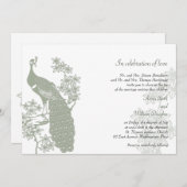 Uitnodiging tot weduwschap met Peacock (Voorkant / Achterkant)