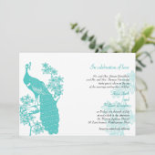 Uitnodiging tot weduwschap met Peacock (Staand voorkant)