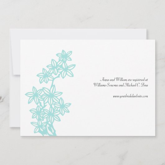 Uitnodiging tot weduwschap met Peacock (Achterkant)