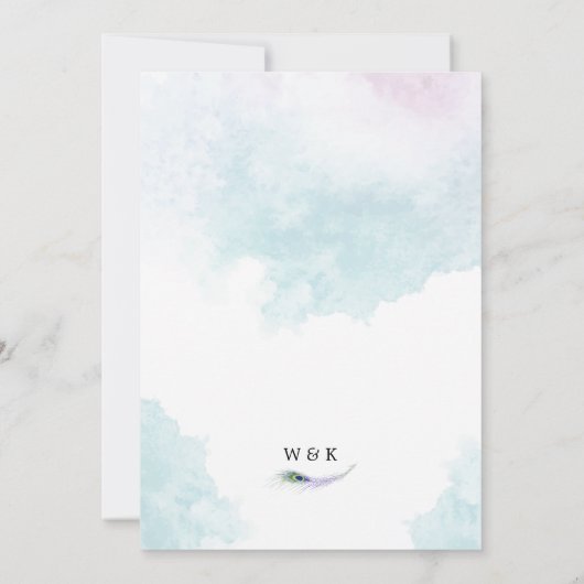 Uitnodiging tot weduwschap met Peacock (Achterkant)