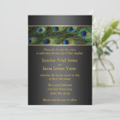 Uitnodiging tot weduwschap met Peacock (Staand voorkant)