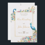 Uitnodiging tot weduwschap met Peacock<br><div class="desc">Waterverf Peacock</div>