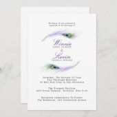 Uitnodiging tot weduwschap met Peacock (Voorkant / Achterkant)