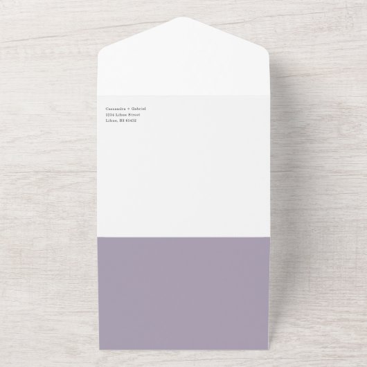 Uitnodiging tot weduwschap met QR-code RSVP (Buitenkant)