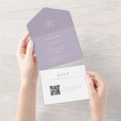 Uitnodiging tot weduwschap met QR-code RSVP (Afscheurbaar)