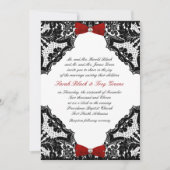 Uitnodiging tot weduwschap met rode, witte en zwar (Voorkant)