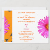  uitnodiging tot weduwschap met roze riemen (Achterkant)