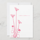 Uitnodiging tot weduwschap met roze wild zwijn (Achterkant)