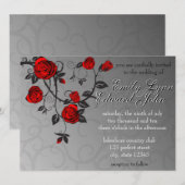 Uitnodiging tot weduwschap met Rozen (Voorkant / Achterkant)