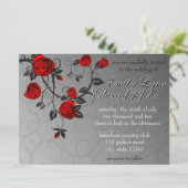 Uitnodiging tot weduwschap met Rozen (Staand voorkant)