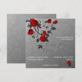 Uitnodiging tot weduwschap met Rozen (Voorkant / Achterkant)