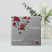 Uitnodiging tot weduwschap met Rozen (Staand voorkant)