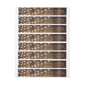 Uitnodiging tot weduwschap met Rustic Wood & Fairy Adreslabel Wikkel (Vel)