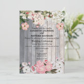 Uitnodiging tot weduwschap met Rustische kerry Blo (Staand voorkant)