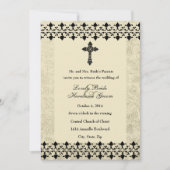 Uitnodiging tot weduwschap met ruw Iron Celtic Cro (Voorkant)