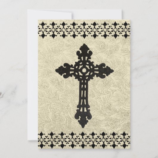 Uitnodiging tot weduwschap met ruw Iron Celtic Cro (Achterkant)