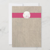 Uitnodiging tot weduwschap met Sand Dollar (Achterkant)