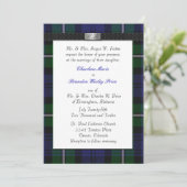 Uitnodiging tot weduwschap met Tartan (Staand voorkant)