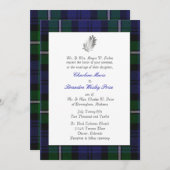 Uitnodiging tot weduwschap met Tartan (Voorkant / Achterkant)