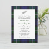 Uitnodiging tot weduwschap met Tartan (Staand voorkant)