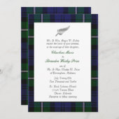 Uitnodiging tot weduwschap met Tartan (Voorkant / Achterkant)