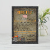 Uitnodiging tot weduwschap met varkensstaaf en gis (Staand voorkant)