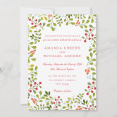 Uitnodiging tot weduwschap met wilde bloemen (Voorkant)