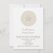 Uitnodiging tot weduwschap met zanddollar (Voorkant)