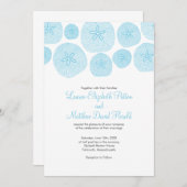 Uitnodiging tot weduwschap met zanddollar (Voorkant / Achterkant)