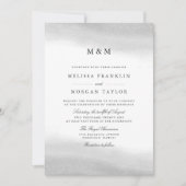 Uitnodiging tot weduwschap op een mist Monogram (Voorkant)