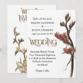 Uitnodiging tot weduwschap op Nieuw-Zeelandse vlas (Voorkant / Achterkant)