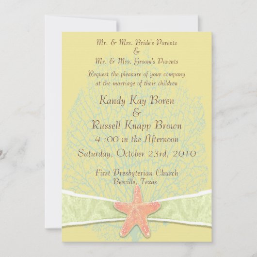 Uitnodiging tot weduwschap op zee (Voorkant)